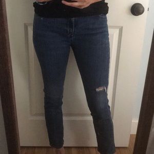 Gap high rise skinny jeans.